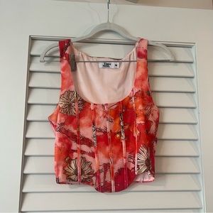 Tiger mist floral corset top